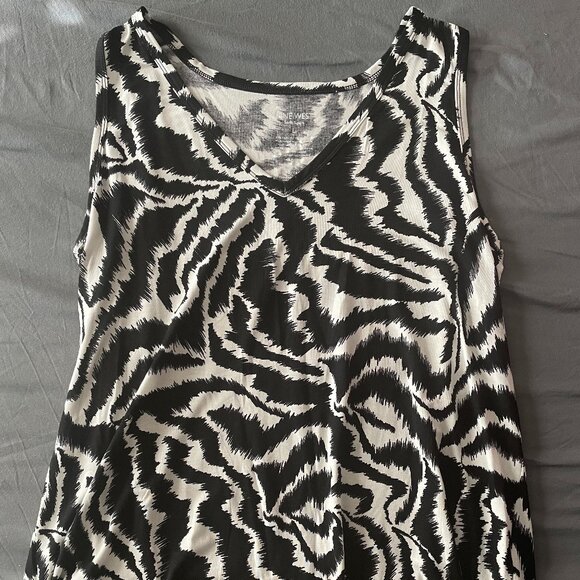 Nine West Soft Spun Zebra Print Tank - Picture 1 of 3